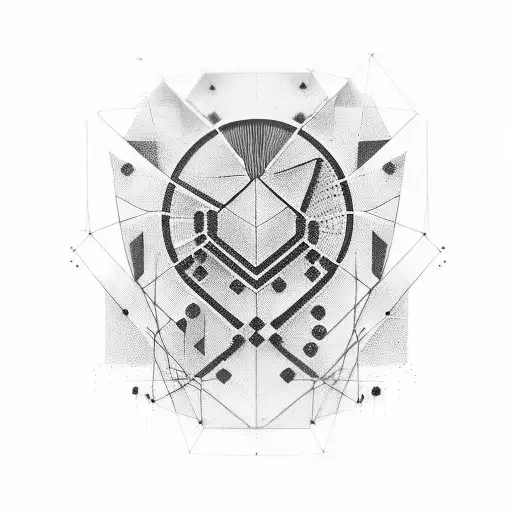 Binary code forming the shape of a laptop tattoo design idea