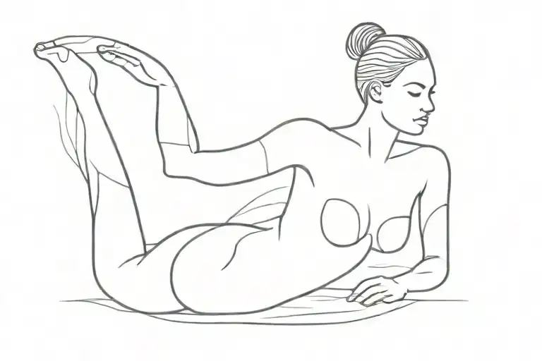 a female swimmer tattoo design idea