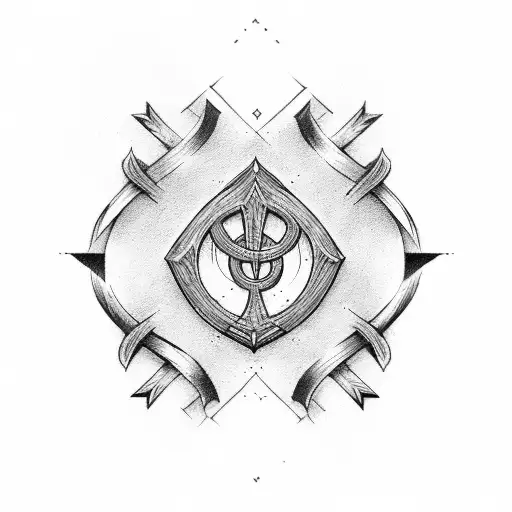 Algiz rune tattoo design idea