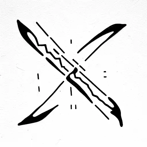 Algiz rune tattoo design idea