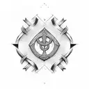 Algiz rune tattoo design idea