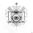 Camera H jedi sign tattoo design idea