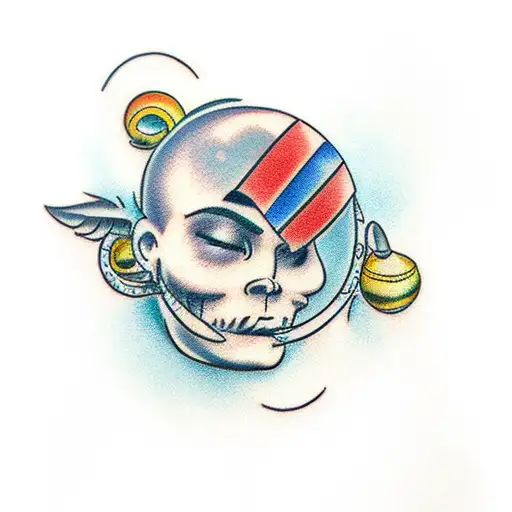 happy and sad face tattoo design idea