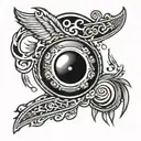 pool ball 9 tattoo design idea