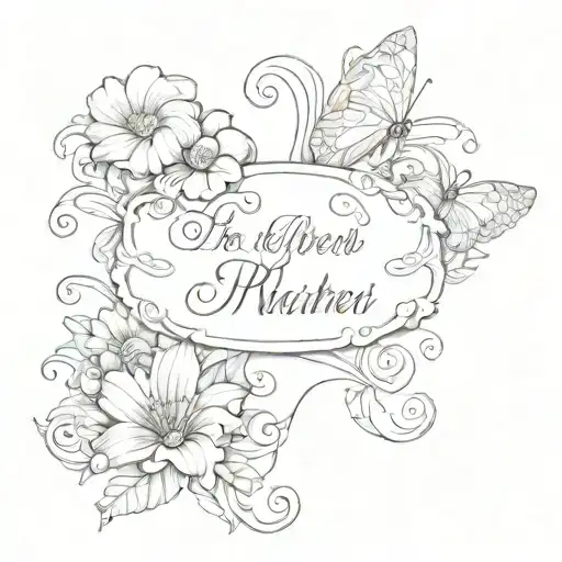 children's name tattoo design idea