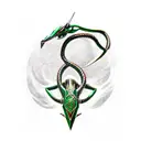 shiny rayquaza  tattoo design idea