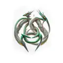 shiny rayquaza  tattoo design idea