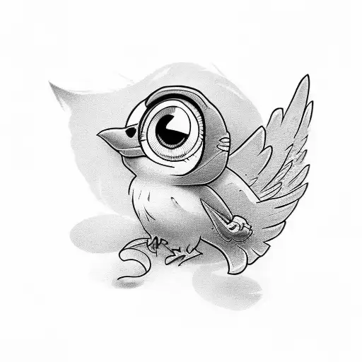 tweety  eyes tattoo design idea