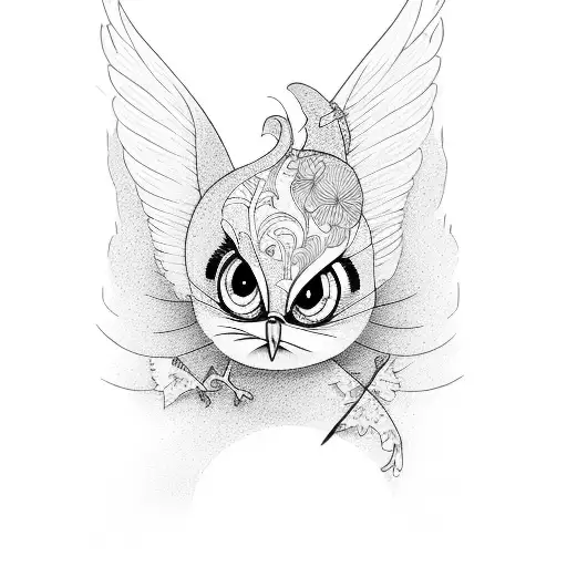 tweety  eyes tattoo design idea