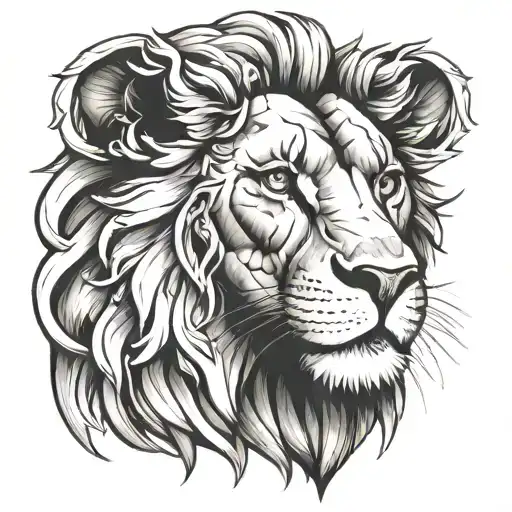 Lion face   Strength   Power   bravery   January 11, 1956  April 16, 2014 tattoo design idea