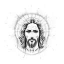 Jesus praying sketch  tattoo design idea