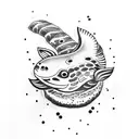 sushi happy tattoo design idea