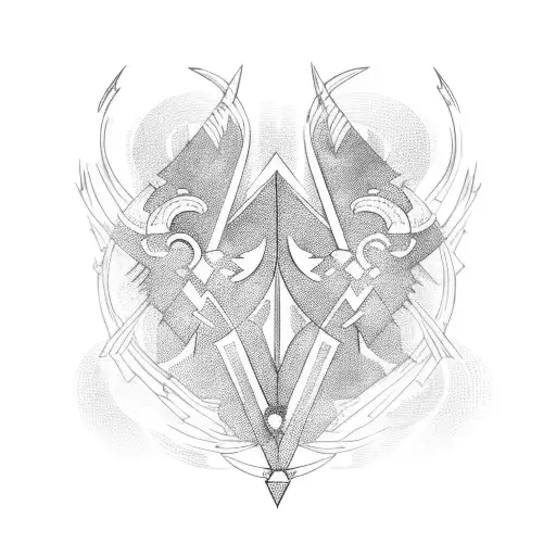 skyrim paralel lines that connect  tattoo design idea