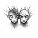 Two friends holding each other up as they rise from the ashes, representing the strength of their unbreakable bond tattoo design idea