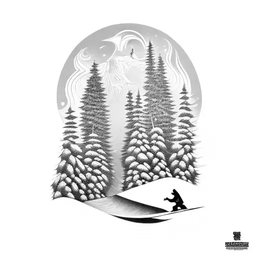 snowboarding tattoo design idea