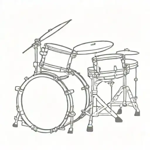 drum set tattoo design idea