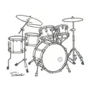 drum set tattoo design idea