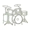 drum set tattoo design idea
