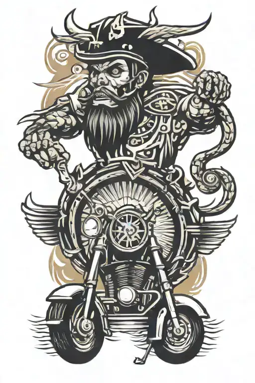 biker tattoo half sleeve tattoo design idea