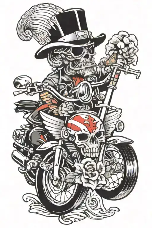 biker tattoo half sleeve tattoo design idea