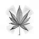 Marijuana leaf  tattoo design idea