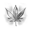 Marijuana leaf  tattoo design idea