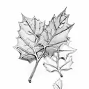 ivy leaves tattoo design idea