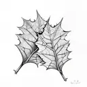 ivy leaves vine tattoo design idea