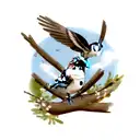 Sparrow tattoo design idea