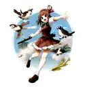 Sparrow tattoo design idea