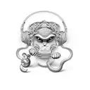 Hear no evil, see no evil, speak no evil monkeys in a traditional Japanese style tattoo design idea