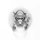 Hear no evil, see no evil, speak no evil monkeys in a traditional Japanese style tattoo design idea