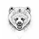 hustler money bear relentless tattoo design idea