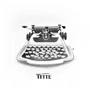 A typewriter with the quote 'Buy the ticket, take the ride' tattoo design idea