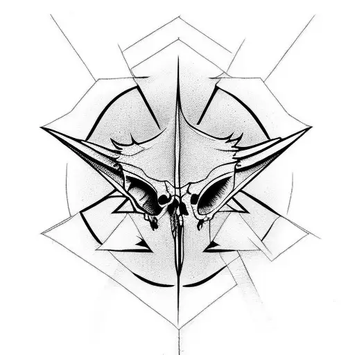 deathly hollows tattoo design idea