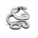 a snake biting a diamond tattoo design idea