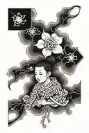 Micro realism geometric tattoo design idea