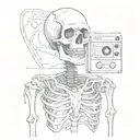 vhs skeleton sad 2d tattoo design idea