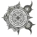 viking compass tattoo design idea