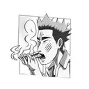 Shikamaru smoking while playing shogi tattoo design idea