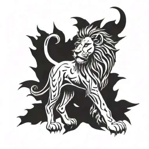 galatasaray and lion head tattoo design idea