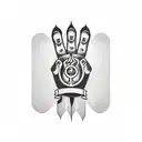 420 finger logo tattoo design idea