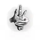 420 finger logo tattoo design idea