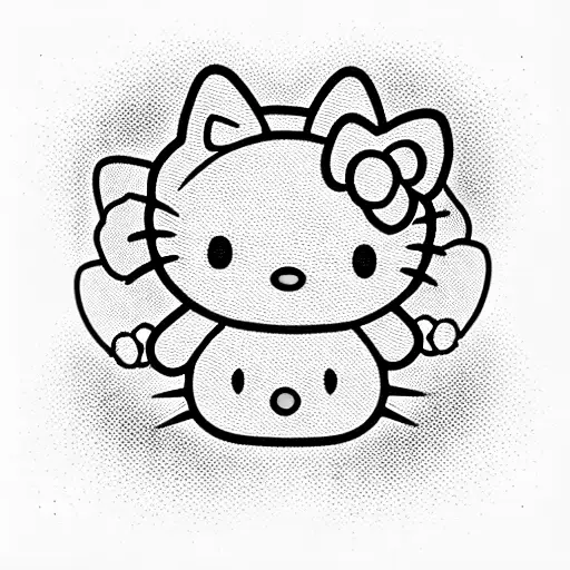 hello kitty tattoo design idea