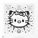 hello kitty spider tattoo design idea
