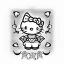 hello kitty tattoo design idea
