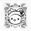 hello kitty tattoo design idea