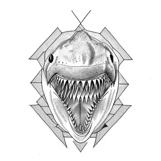 jaws tattoo design idea