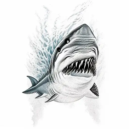 jaws tattoo design idea