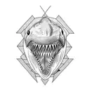 jaws tattoo design idea